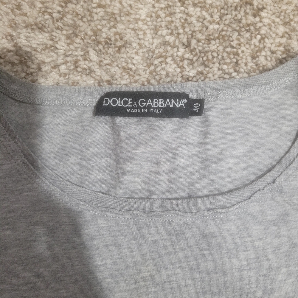 Dolce & Gabbana Limited Edition Madonna Erotica Gray Top. Cotton, Comfy